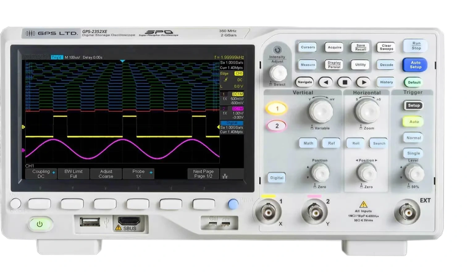 GPS-2352XE digital storage oscilloscope