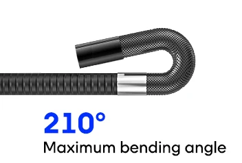 210 degree maximum bending angle