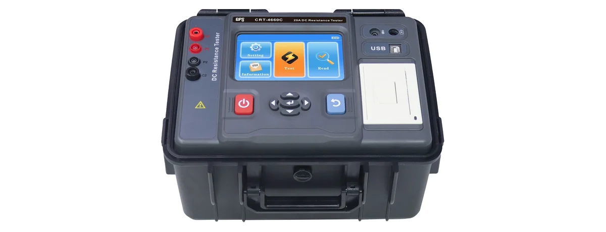 GPS LTD CRT-4660C Portable DC Resistance Tester, 20 A