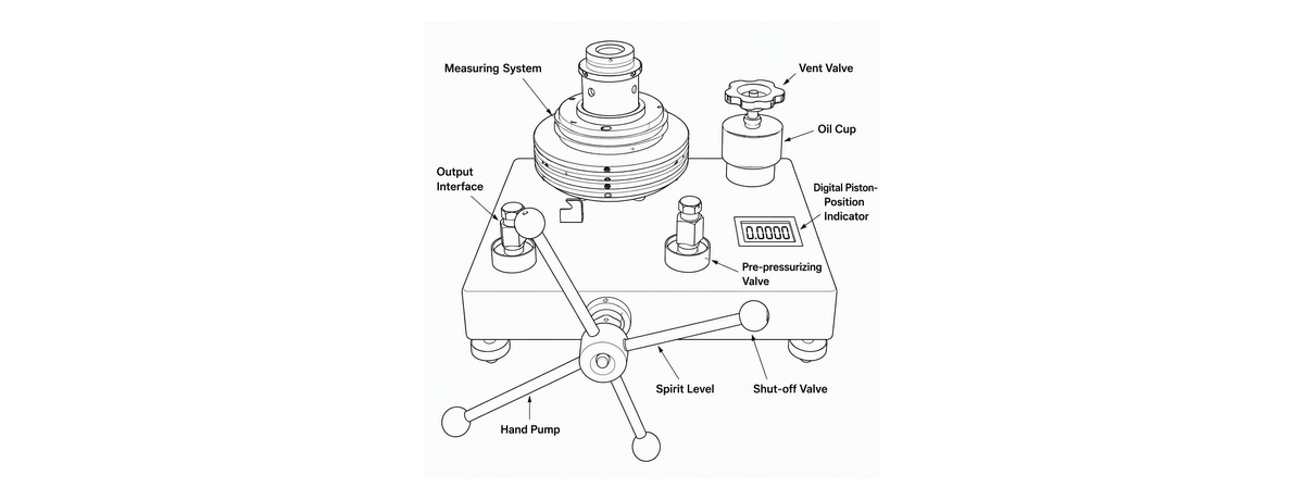 GPS LTD DWT-2500 dead weight tester with digital piston position indicator