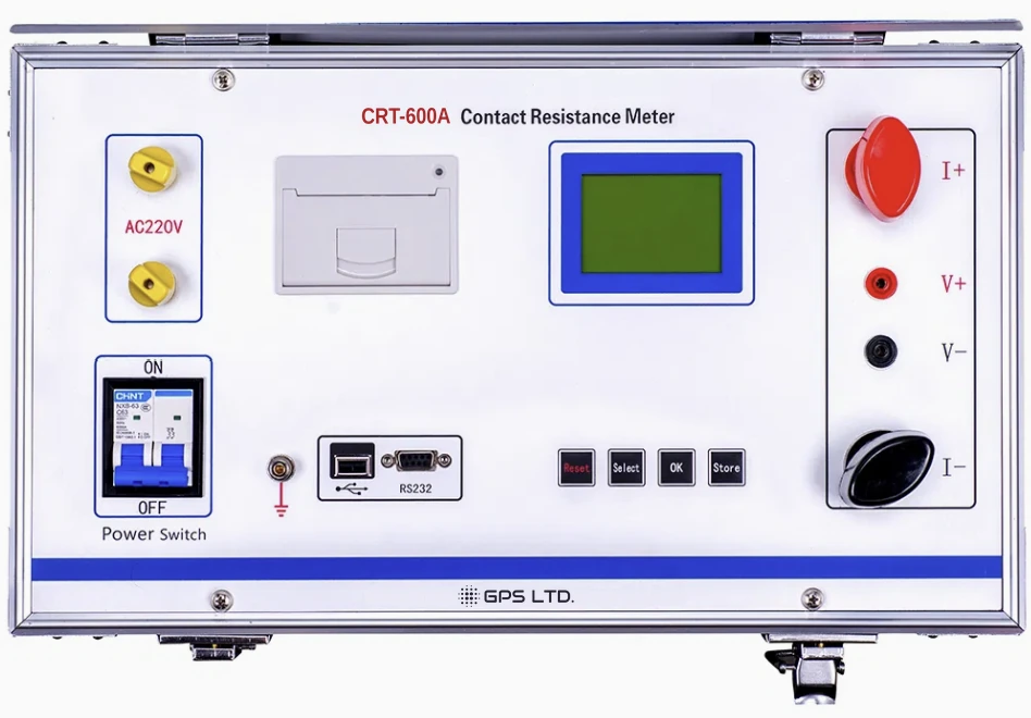 CRT-600A contact resistance meter front panel